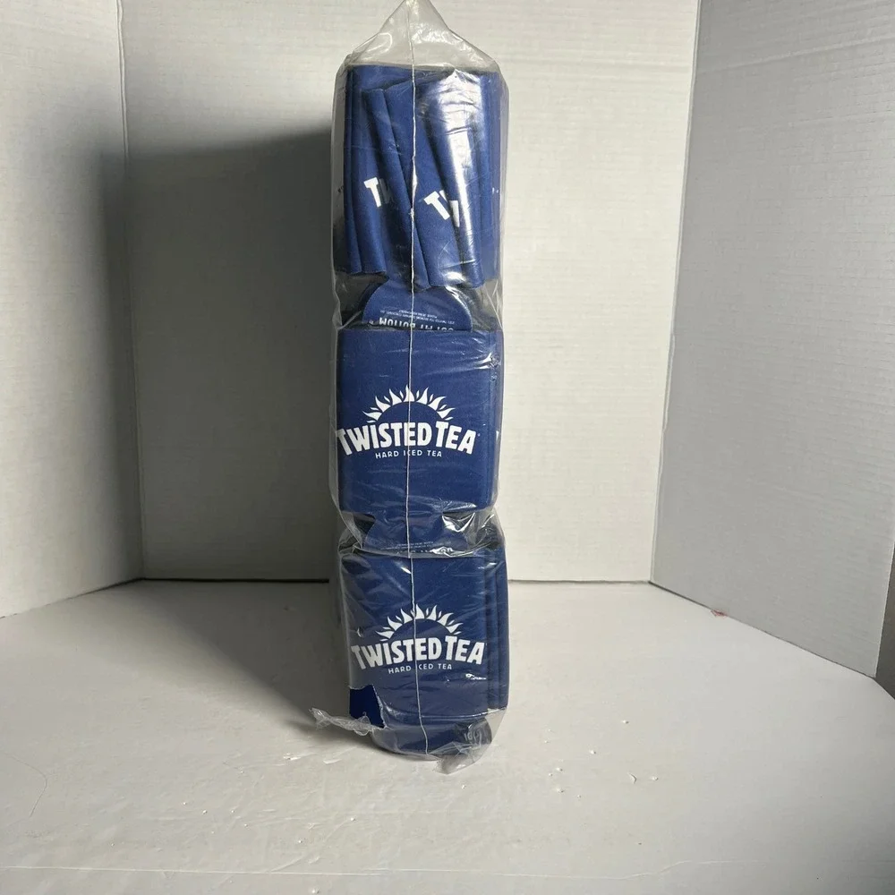 Twisted Tea Bulk Can Coolers Blue Foam Drink Sleeves Logo Lot New